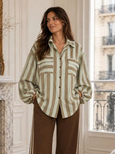 Load image into Gallery viewer, The Stripe Blouse - Pistachio

