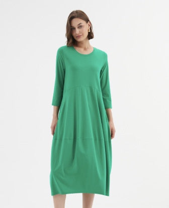 Ovoid Jersey Dress - Cool Green