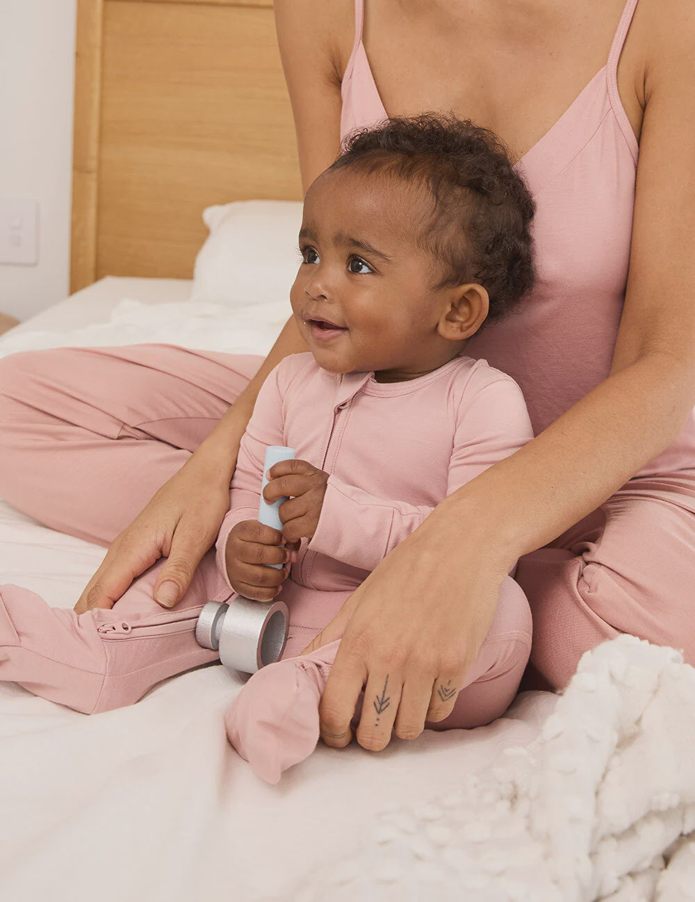 Boody Baby Long Sleeve Romper - Dusty Pink