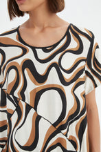 Load image into Gallery viewer, Panel Print Dress - Caramel Swirl Print
