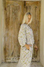 Load image into Gallery viewer, Toteme Midi Dress - Khaki/White
