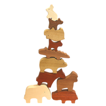 Load image into Gallery viewer, Discoveroo Wooden Animal Stacking Game
