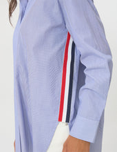 Load image into Gallery viewer, Casino Shirt Blue/White Mini Stripe
