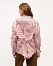 Load image into Gallery viewer, Unfold Shirt Pink &amp; Choc Stripe
