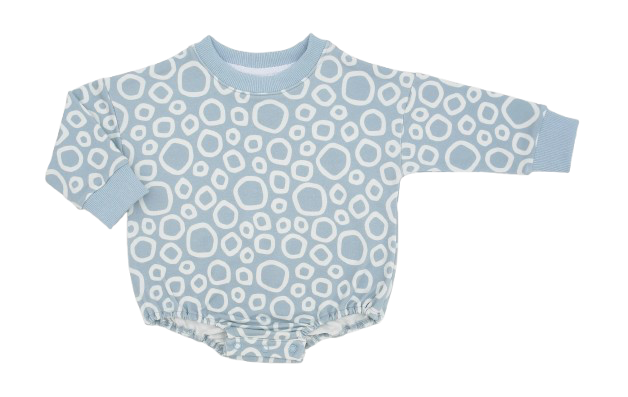 Circles Baby Romper - Blue