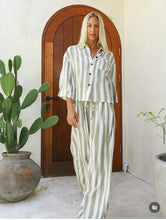 Load image into Gallery viewer, Nirvana Striped Pant - Sage/Cream
