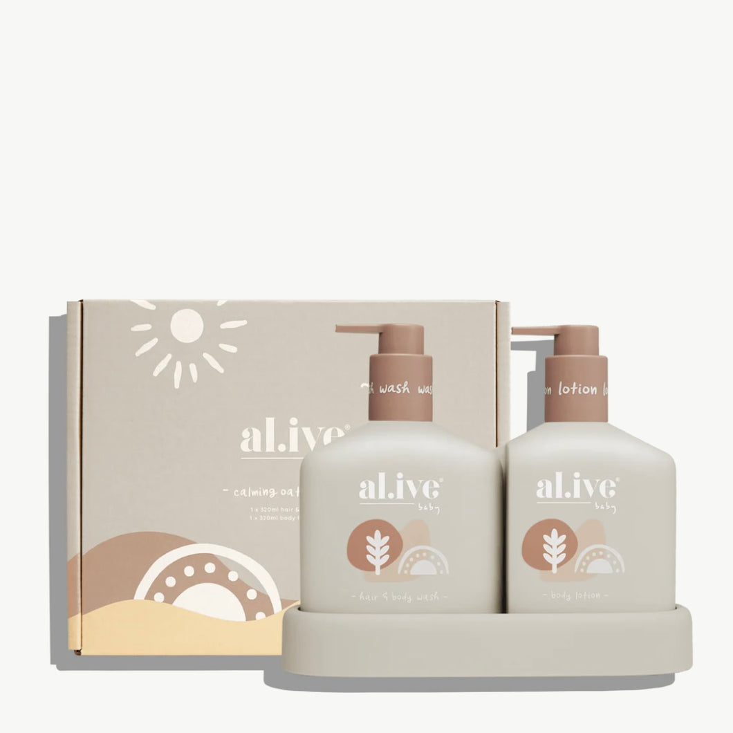 Baby Duo (Hair/Body Wash & Lotion) + Tray - Calming Oatmeal