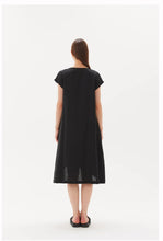Load image into Gallery viewer, Cap Sleeve Cross Over Dress - Black
