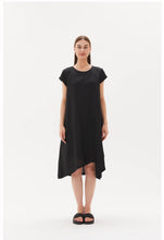 Load image into Gallery viewer, Cap Sleeve Cross Over Dress - Black

