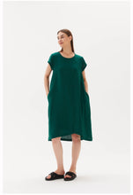 Load image into Gallery viewer, Cap Sleeve Cross Over Dress - Emerald
