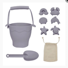 Load image into Gallery viewer, Silicone 8pc Bucket &amp; Spade Set - Lilac
