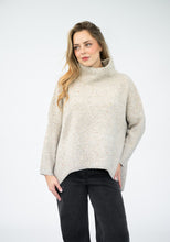 Load image into Gallery viewer, Wool Mix Turtle Neck Jumper – Marle Mocha
