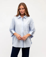 Load image into Gallery viewer, Striped Trim Shirt - Light Blue
