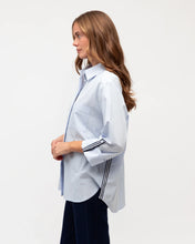 Load image into Gallery viewer, Striped Trim Shirt - Light Blue
