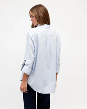 Load image into Gallery viewer, Striped Trim Shirt - Light Blue

