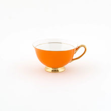 Load image into Gallery viewer, Lyndal. T Orange Teacup &amp; Saucer

