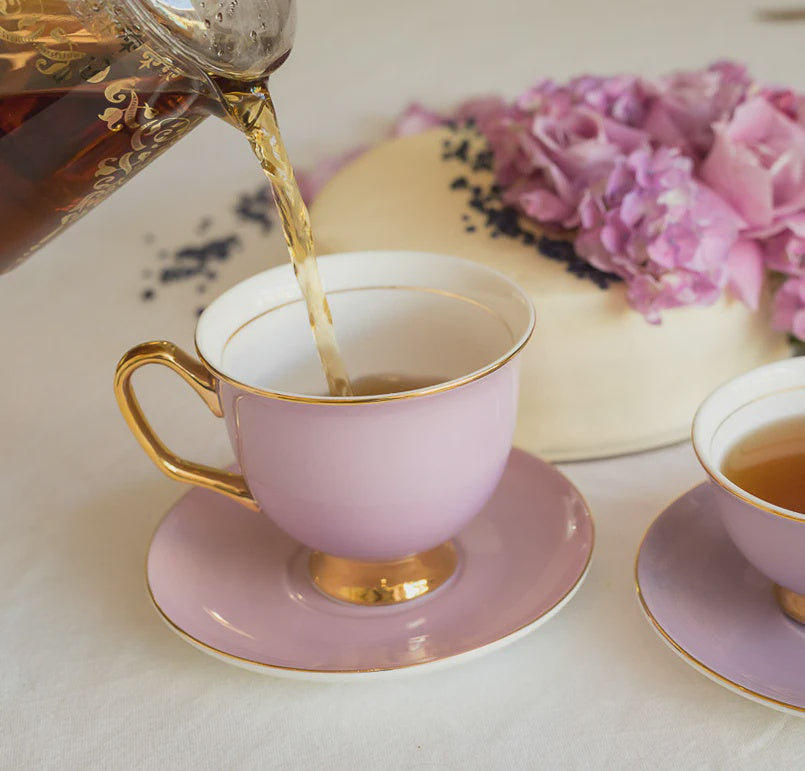 Lyndal. T  Lavender Teacup & Saucer XL