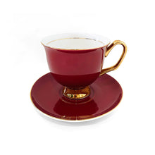 Load image into Gallery viewer, Lyndal.T Crimson Teacup &amp; Saucer - XL
