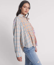 Load image into Gallery viewer, Patchwork Cotton Check Shirt
