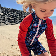 Load image into Gallery viewer, Dino Adventures All in one Snap Sunsuit
