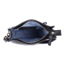 Load image into Gallery viewer, Aloe Sling Crossbody Leather Bag - Black

