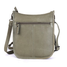 Load image into Gallery viewer, Aloe Sling Crossbody Leather Bag -Olive
