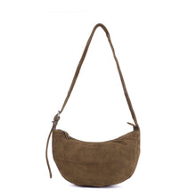 Load image into Gallery viewer, Tulip Moon Suede Bag - Khaki
