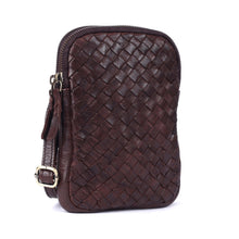 Load image into Gallery viewer, Florence Woven Phone Bag - Brown
