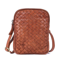 Load image into Gallery viewer, Florence Woven Phone Bag - Cognac

