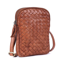 Load image into Gallery viewer, Florence Woven Phone Bag - Cognac
