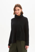 Load image into Gallery viewer, Roll Hem Pocket Knit -  Black
