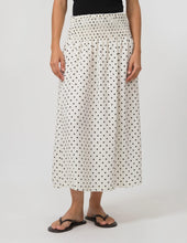 Load image into Gallery viewer, Zita Skirt White/Black Spot
