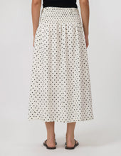 Load image into Gallery viewer, Zita Skirt White/Black Spot
