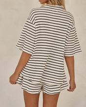 Load image into Gallery viewer, Striped Short Set - Black &amp; White
