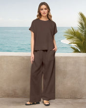 Load image into Gallery viewer, Linen Blend Top - Brown
