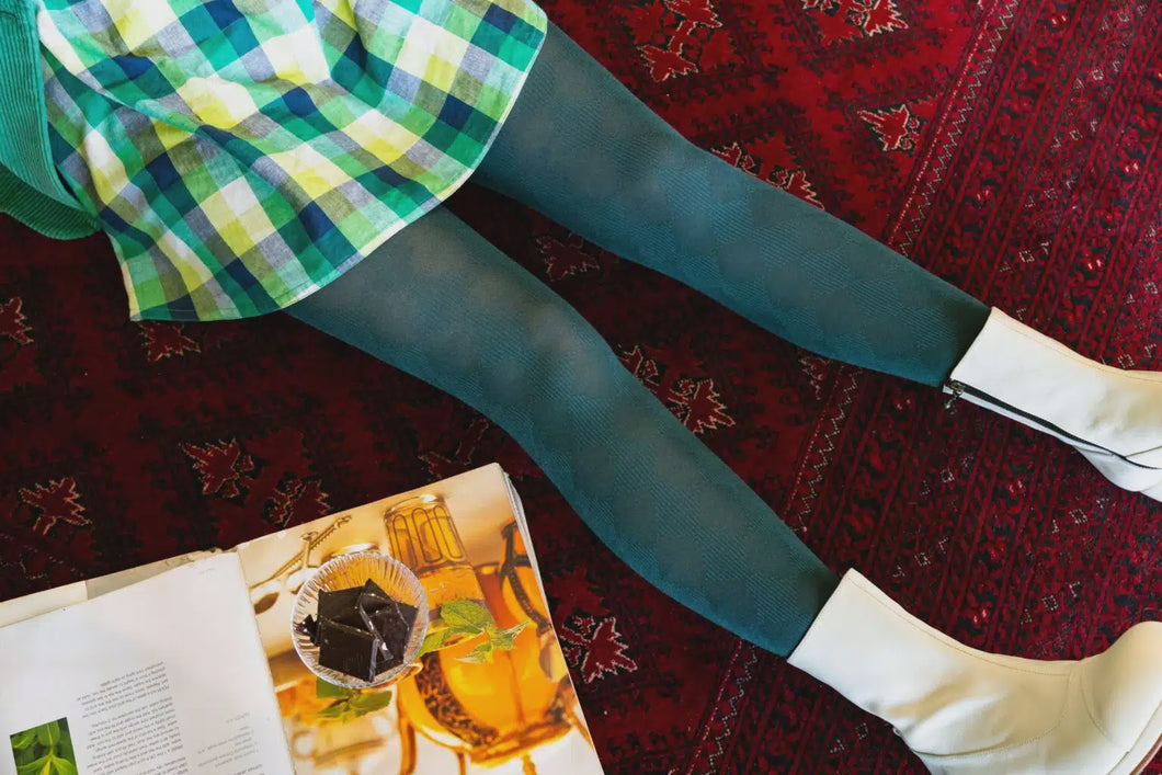 Organic Cotton Tights - Pine Green