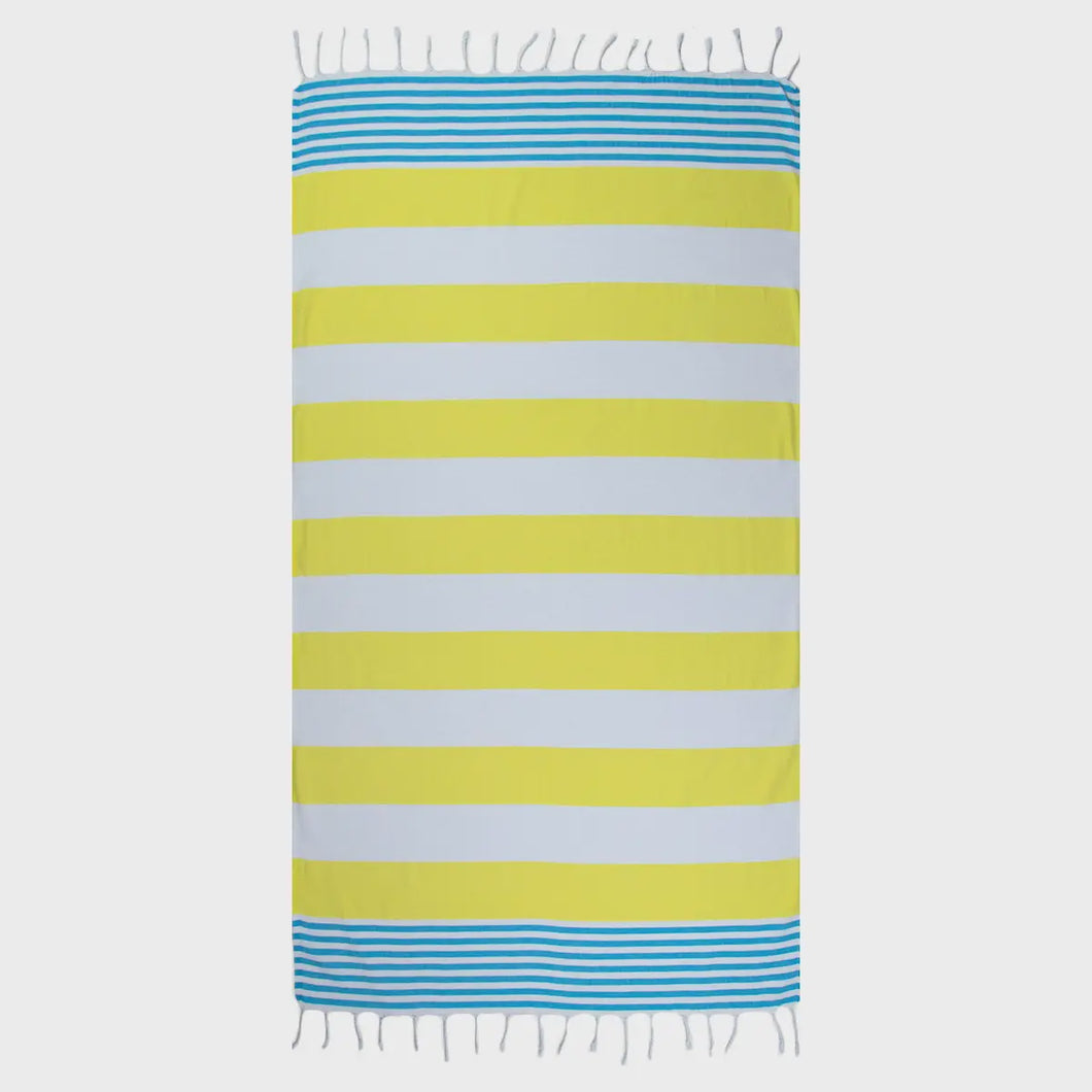 Yellow & Blue Turkish Towel