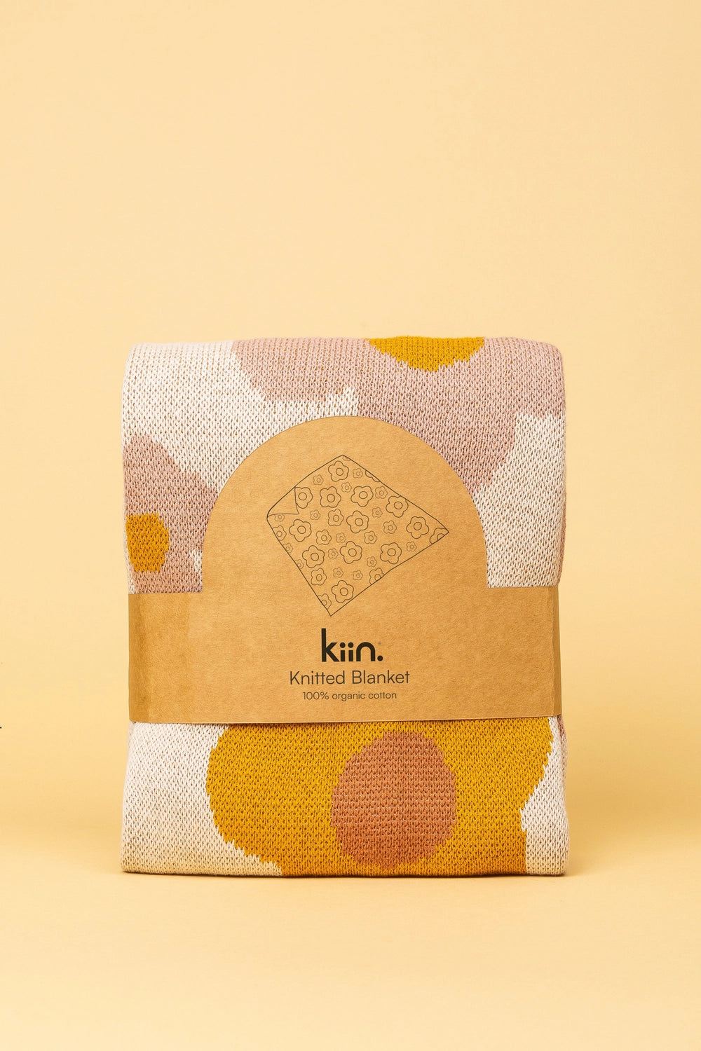 Organic Cotton Knitted  Bloom Blanket