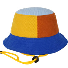 Load image into Gallery viewer, Cord Bucket Hat Kaleido - Reef (Blue top)
