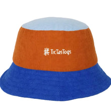 Load image into Gallery viewer, Cord Bucket Hat Kaleido - Reef (Blue top)
