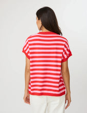 Load image into Gallery viewer, Gwen Tee Pink/Red Stripe
