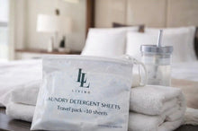 Load image into Gallery viewer, Living Laundry Detergent Sheets Travel Pk 10 Sheets
