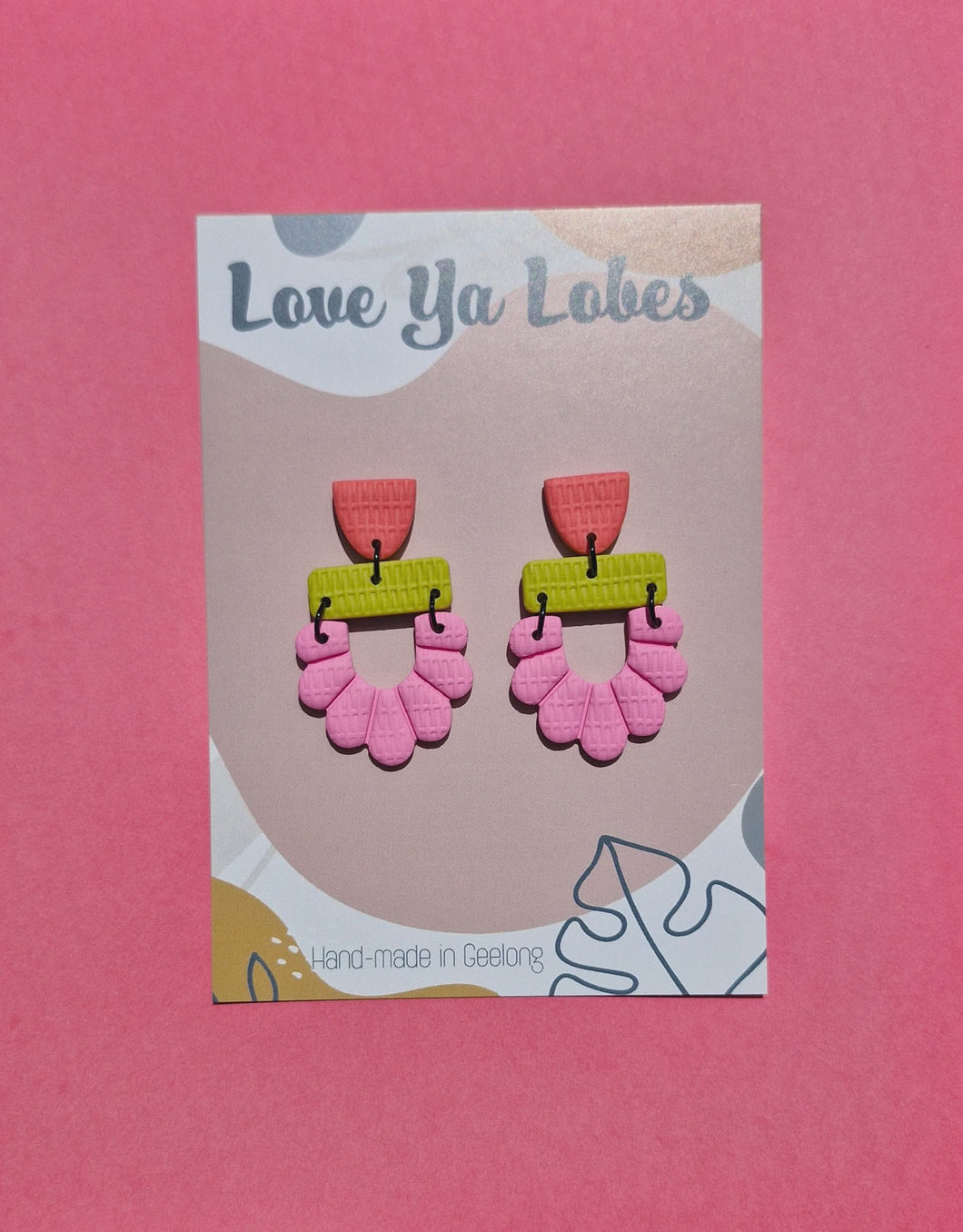 Isobel Statement Dangles - Coral