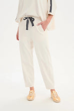 Load image into Gallery viewer, Barrel Leg Lounge Pant - Cream/Navy Stripe
