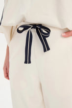 Load image into Gallery viewer, Barrel Leg Lounge Pant - Cream/Navy Stripe
