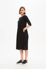 Load image into Gallery viewer, Diagonal Seam Winter Dress - Chocolate Plum
