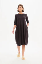 Load image into Gallery viewer, Diagonal Seam Winter Dress - Chocolate Plum
