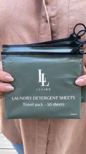 Load image into Gallery viewer, Living Laundry Detergent Sheets Travel Pk 10 Sheets
