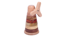 Load image into Gallery viewer, Discoveroo Windmill Stackeroo - Natural Wood
