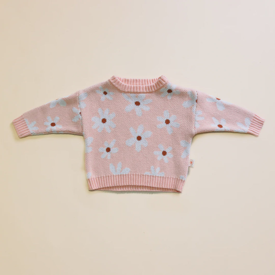 Knit Sweater -Organic Cotton Daisy